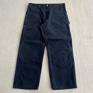 Carhartt B01 BLK black double knee work wear carpenter pants
